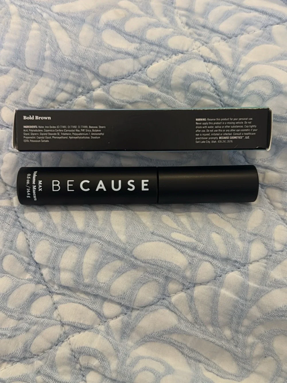 BeCAUSE Bold Brown Mascara — Deep Brown Lash Volume